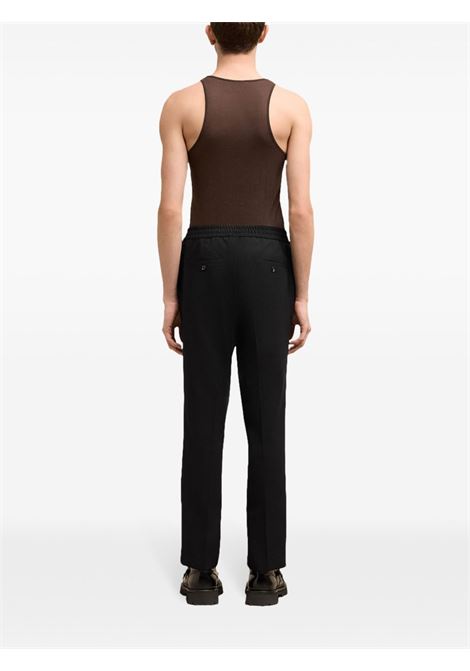 pantalone elstic waist uomo neri AMI PARIS | HTR226.WV0044001